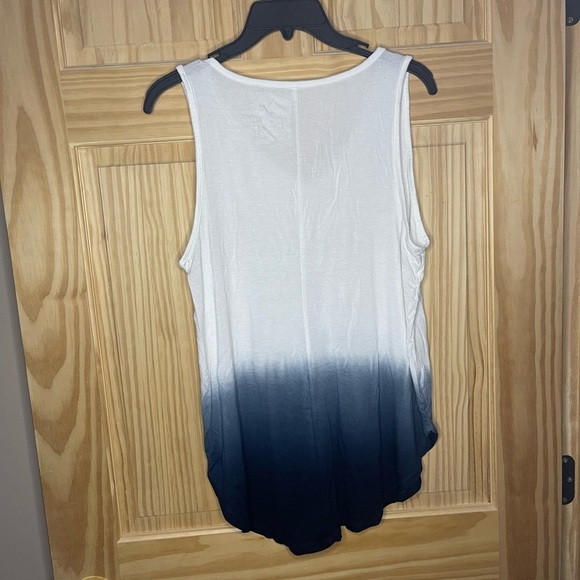 Torrid Super Soft White & Black Ombre Tunic Tank - Picture 4 of 4